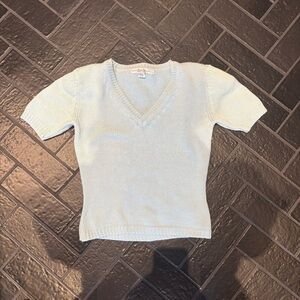 🩵 Vintage Geoffrey Beene 100% Cotton Knit Top – Size Small